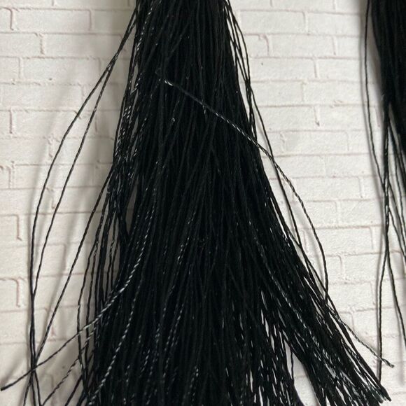 Women's Tassel Earrings Black - Picture 3 of 5